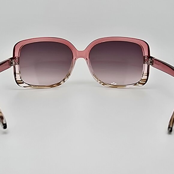 *SOLD* Tahari TH124 Pink Fade Frame Brown Gradient Lens Sunglasses 57-16-126 - Picture 4 of 12
